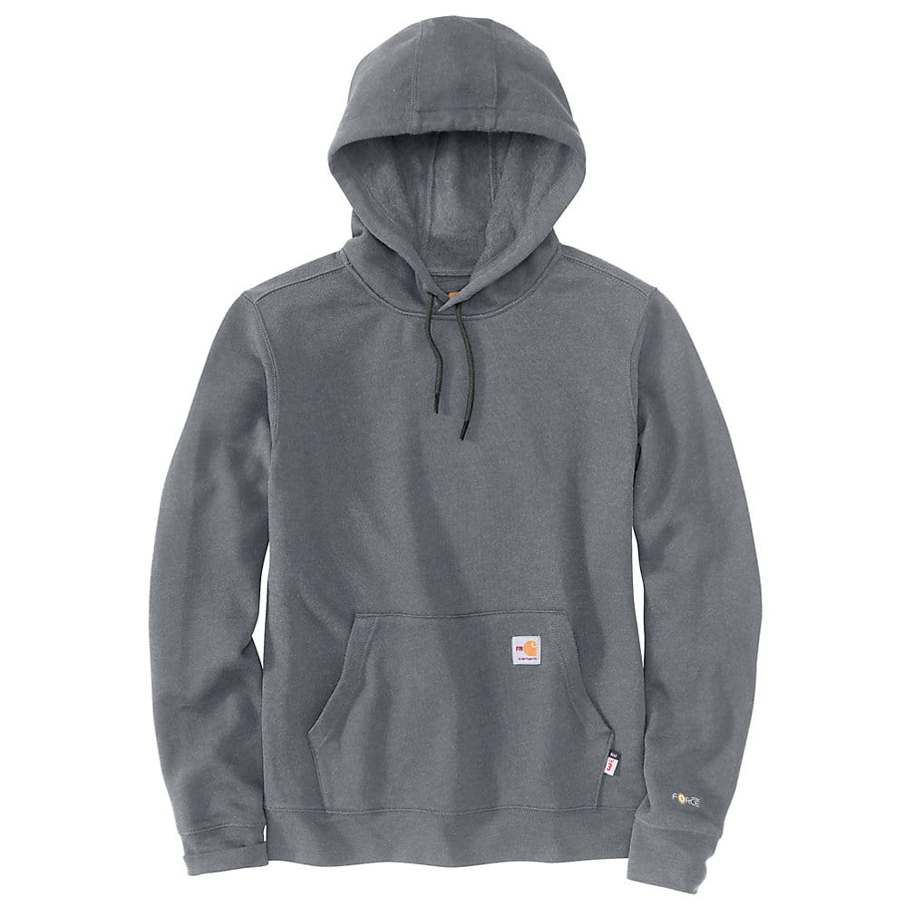 Carhartt Men s Flame Resistant Force Loose Fit Midweight Hooded Sweatshirt Granite Heather 3XL