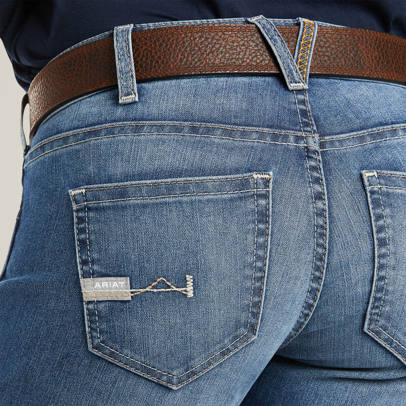 Ariat Women's Rebar Mid-Rise Raven DuraStretch Boot Cut Jeans