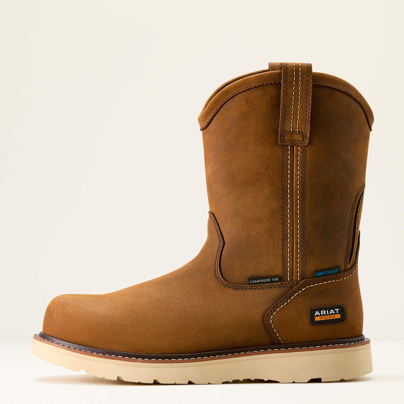 Ariat Men's Rebar Wedge Pull-On Waterproof Composite Toe Work Boot