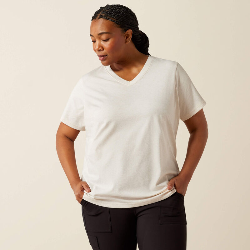 Ariat Women's Rebar Cotton Strong Standard V Neck T-Shirt