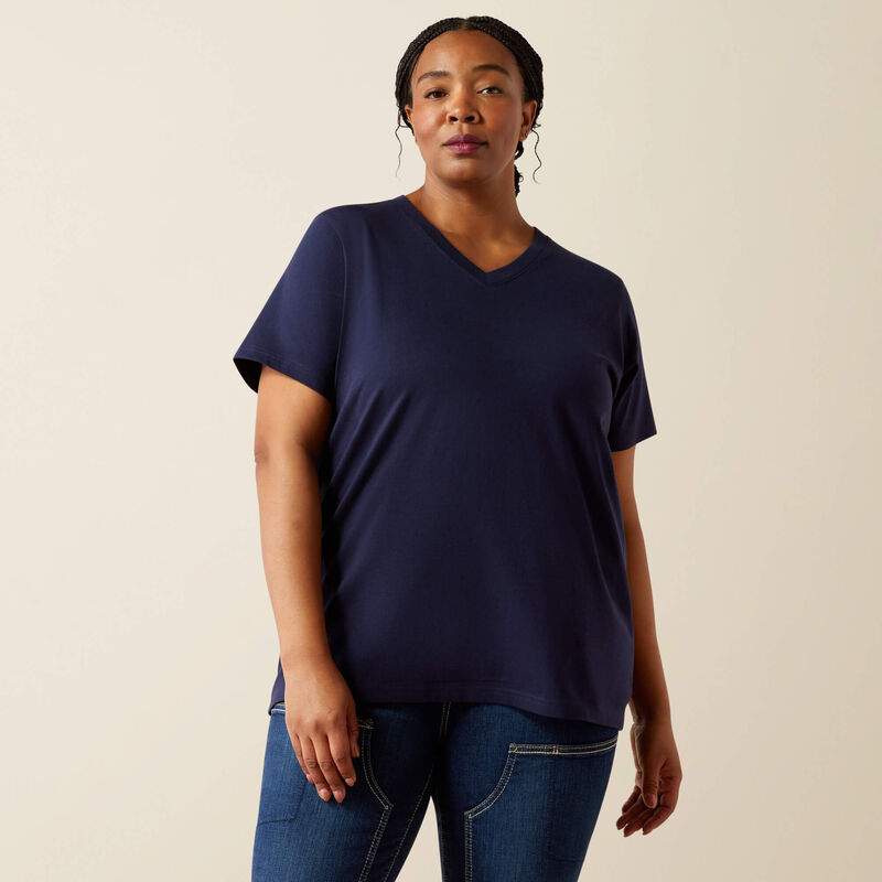 Ariat Women's Rebar Cotton Strong Standard V Neck T-Shirt