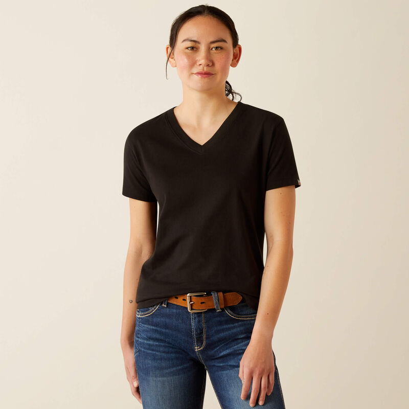 Ariat Women's Rebar Cotton Strong Standard V Neck T-Shirt