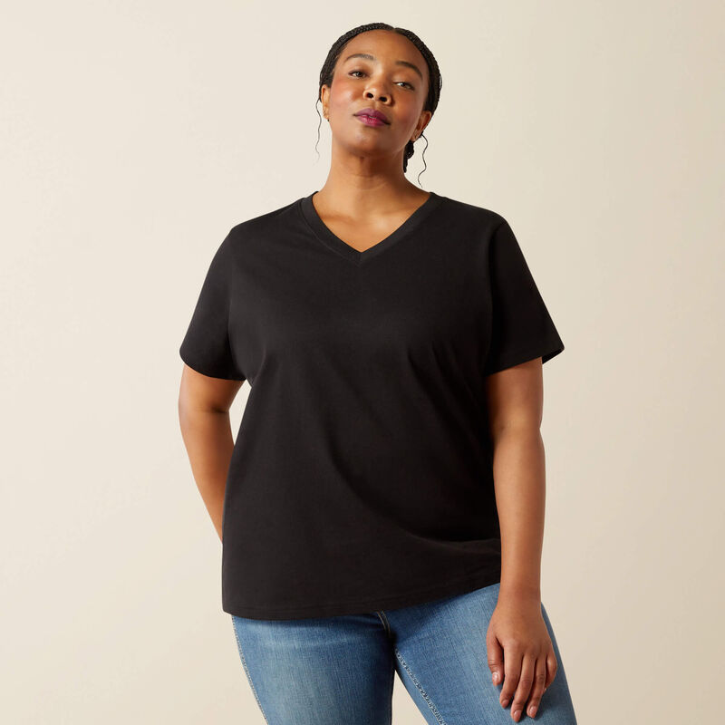 Ariat Women's Rebar Cotton Strong Standard V Neck T-Shirt