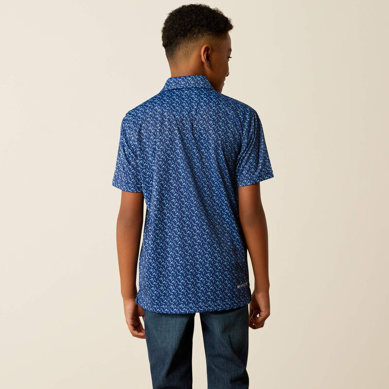 Ariat Boy's All Over Print Polo