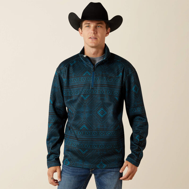 Ariat Men's Caldwell Logo 1/4 Zip Sweater