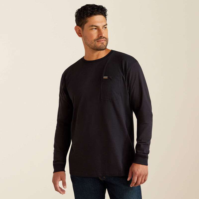 Ariat Men's Rebar Cotton Strong Standard Long-Sleeve Pocket T-Shirt
