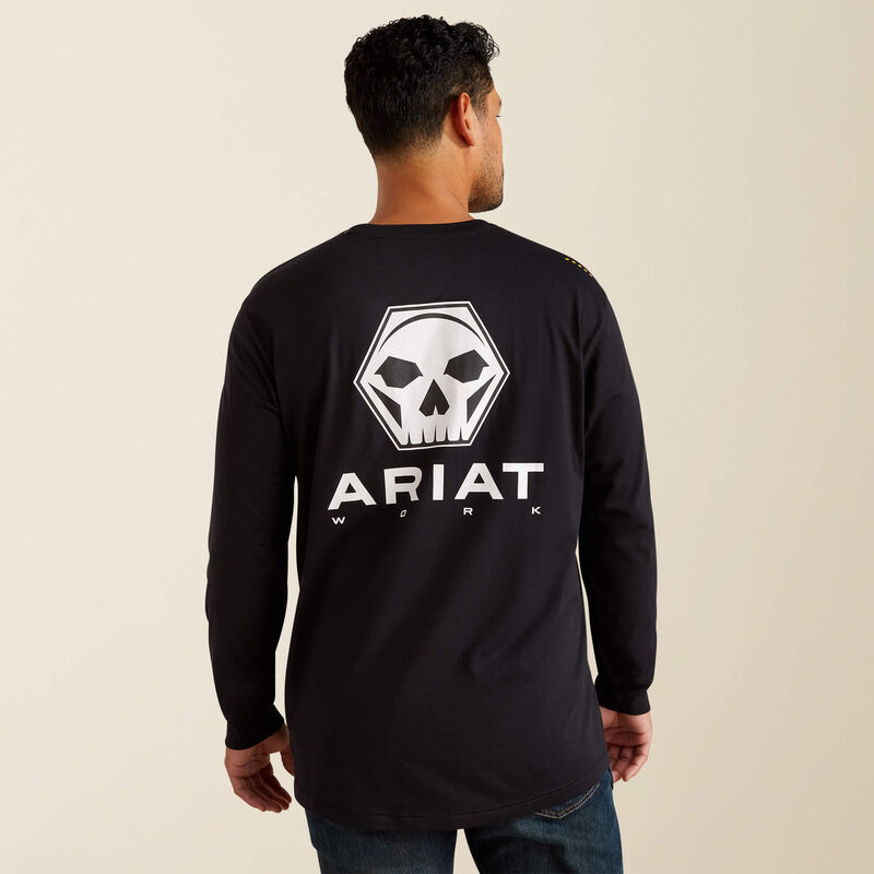 Ariat Men's Rebar Workman Long-Sleeve Bolt Skull T-Shirt