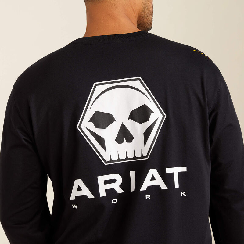 Ariat Men's Rebar Workman Long-Sleeve Bolt Skull T-Shirt