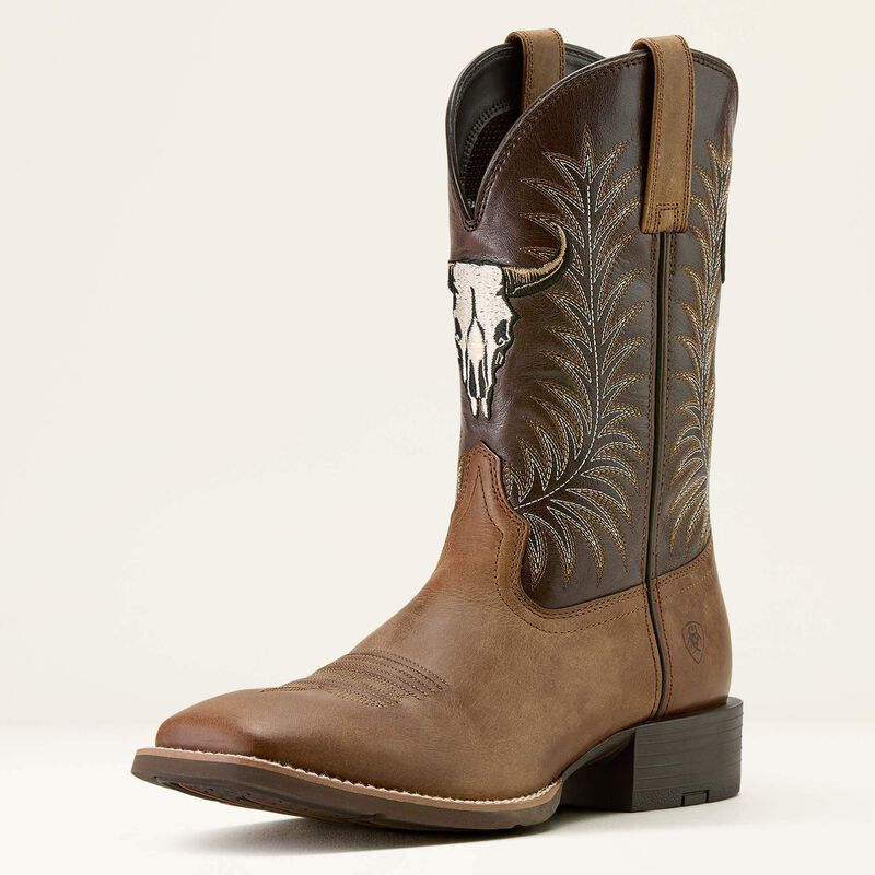 white christmas dresses Ariat Men's Sport Steer Skull Wide Square Toe Cowboy Boot