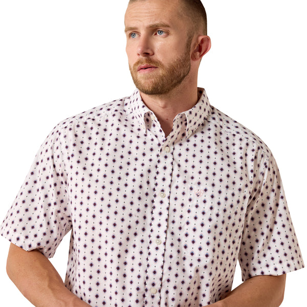 ariat dress shirts short sleeve Men's Ariat Kyle Fitted Short Sleeve Shirt