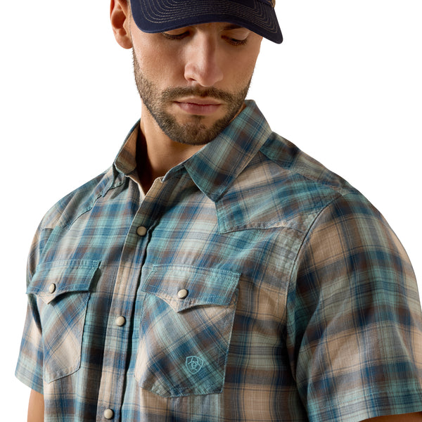 Ariat Men's Retro Halden Fitted Short-Sleeve Snap Shirt