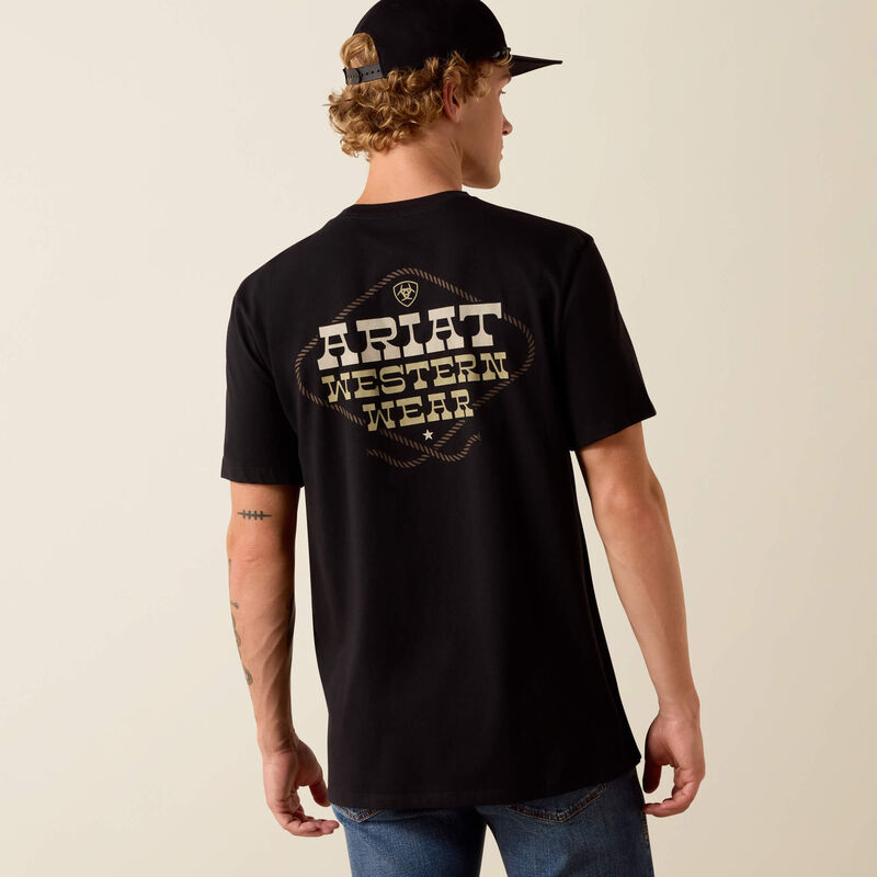 Ariat Men's Country and Western Lockup Short-Sleeve Classic Fit T-Shirt