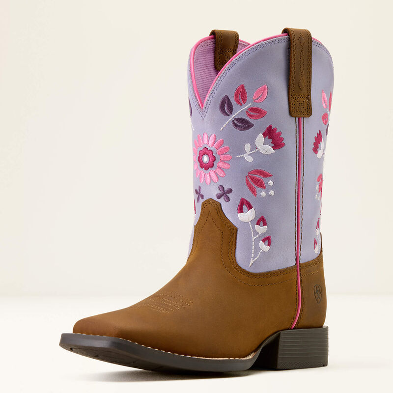 Ariat Kid's Wild Bloom Wide Square Toe Western Boot