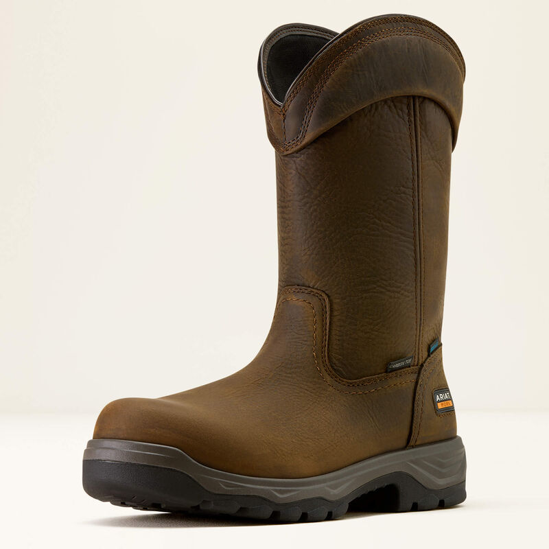 Ariat 12 D Mens Brown Leather Steel Toe Pull On Round Toe Boots Men main image 3