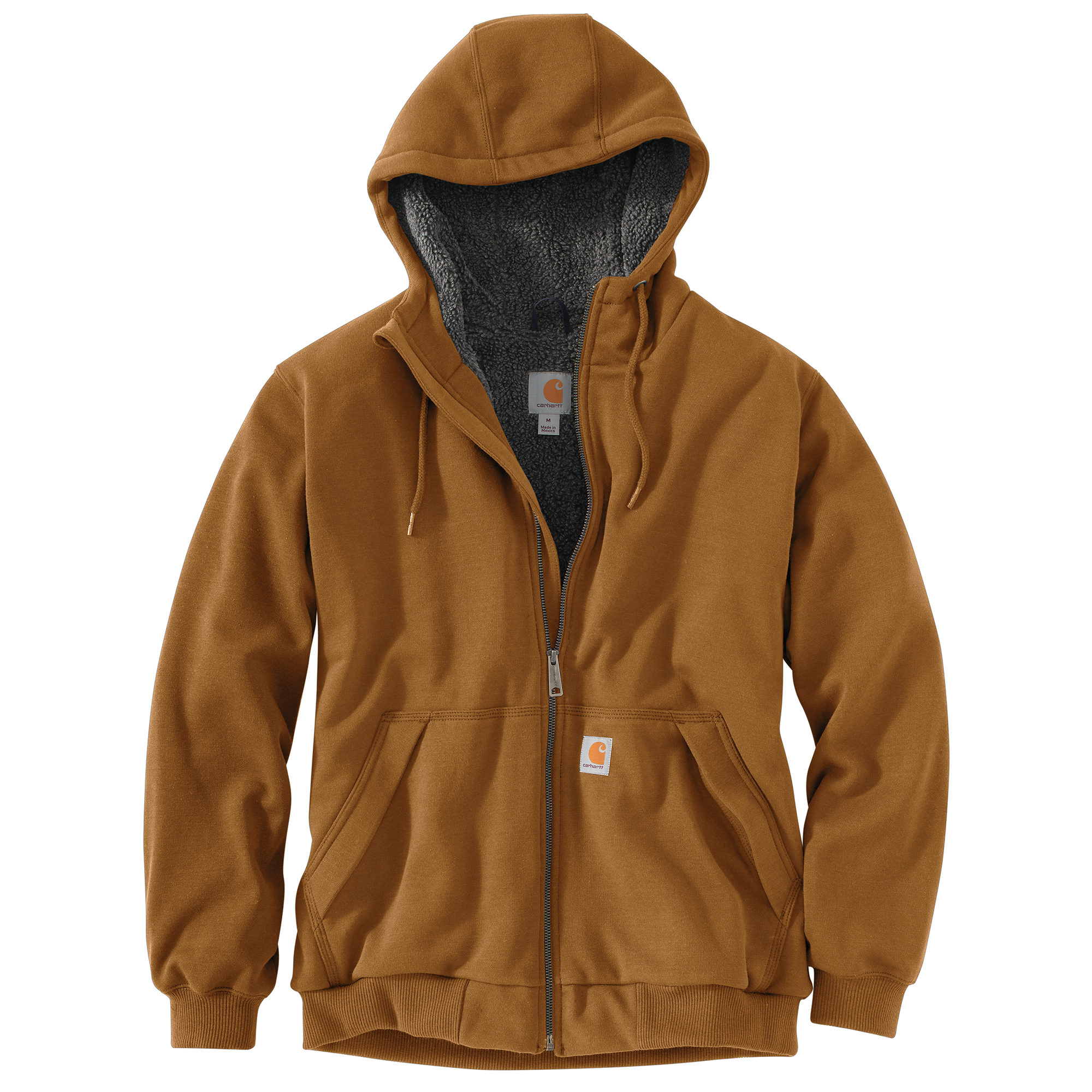 Carhartt Men's Rain Defender Relaxed Fit Midweight Sherpa Lined Full-Zip Sweatshirt