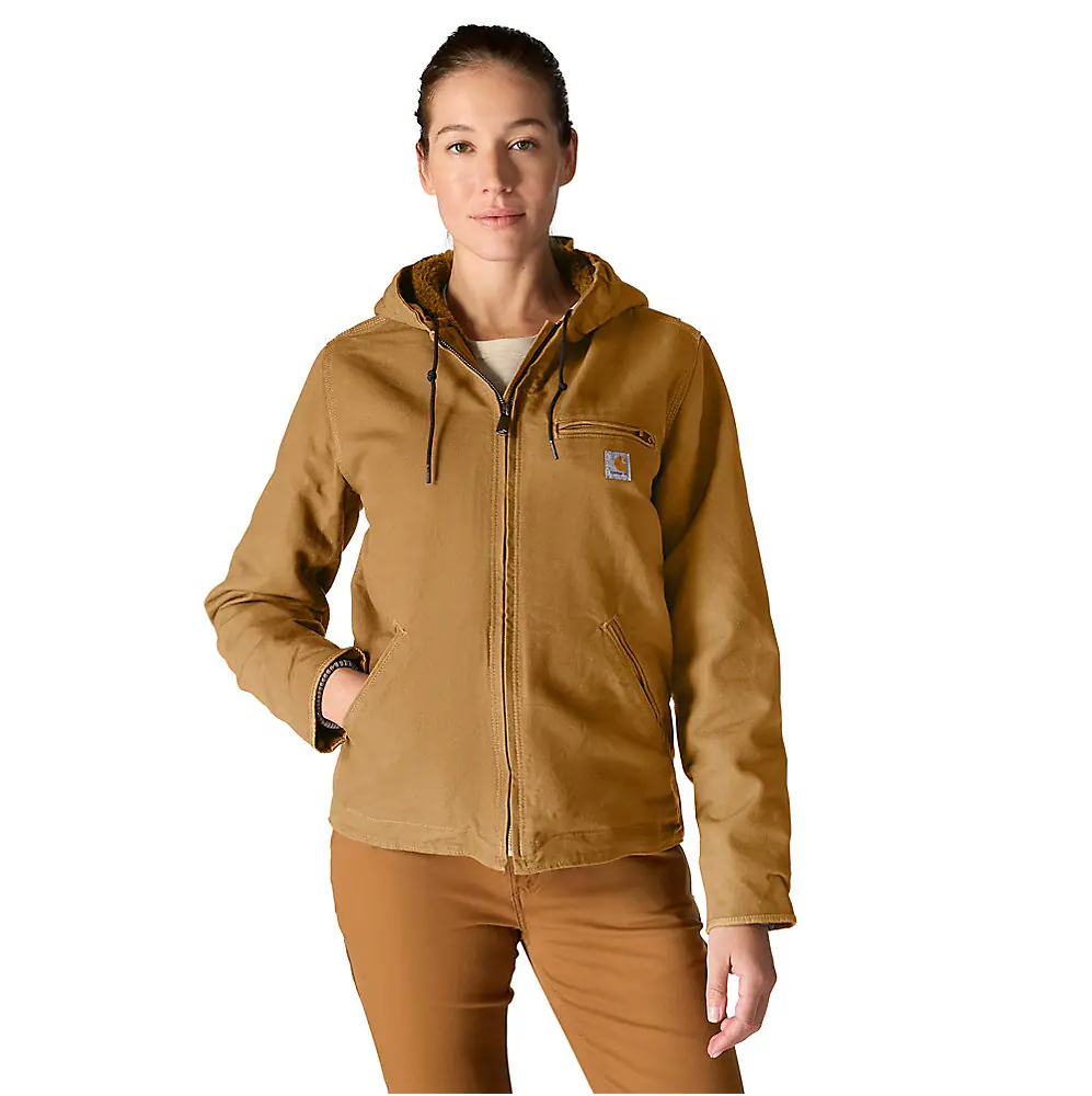 Carhartt Women's Loose Fit Washed Duck Sherpa Lined Jacket