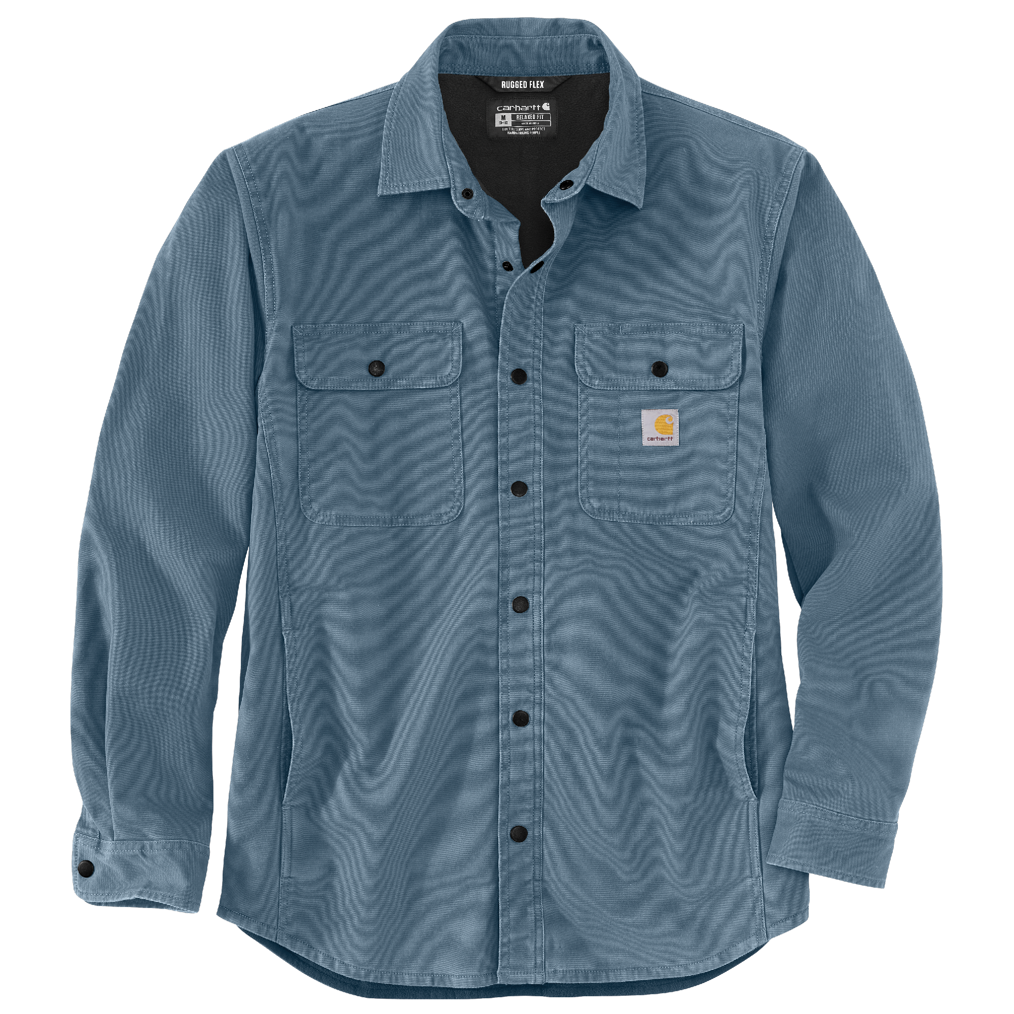 Carhartt Men's Rugged Flex Relaxed Fit Canvas Fleece-Lined Shirt Jacket