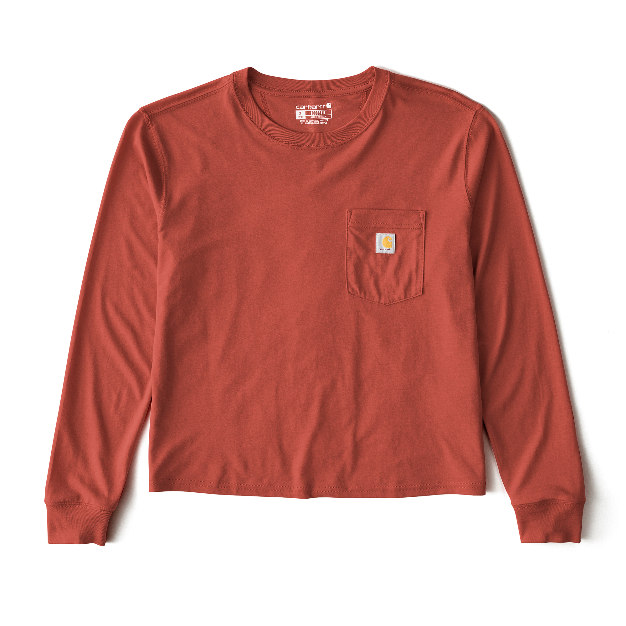 Carhartt Women's Loose Fit Lightweight Long-Sleeve Crewneck Pocket-T