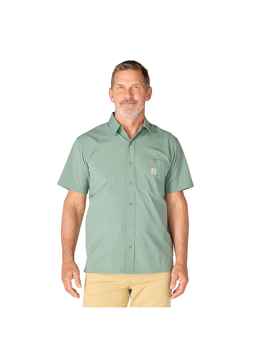 Carhartt Men's Force Sun Defender Woven Relaxed Fit Short-Sleeve Shirt