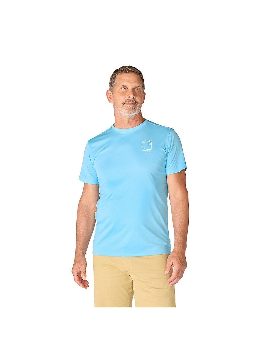 Carhartt Men's Force Sun Defender Relaxed Logo Short-Sleeve T-Shirt