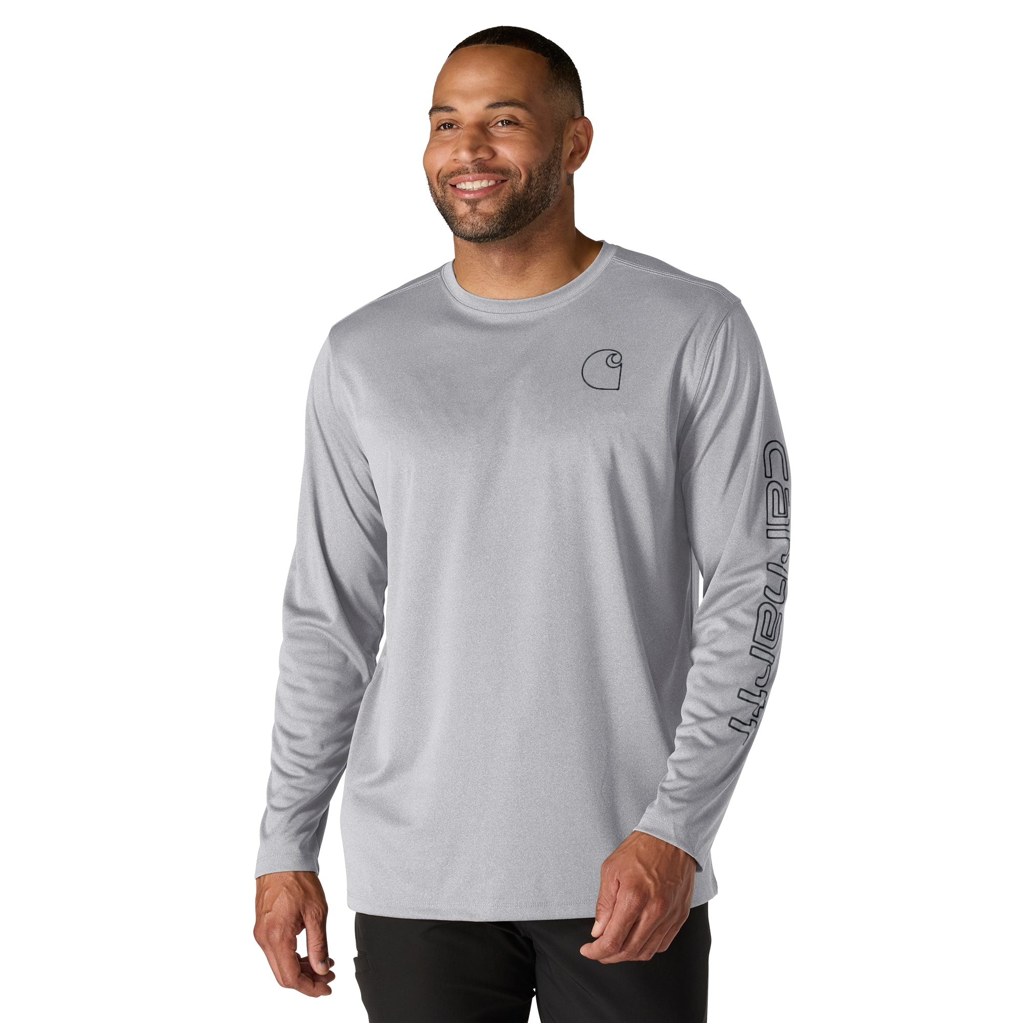 Carhartt Men's Force Sun Defender Lightweight Long-Sleeve Logo Graphic T-Shirt