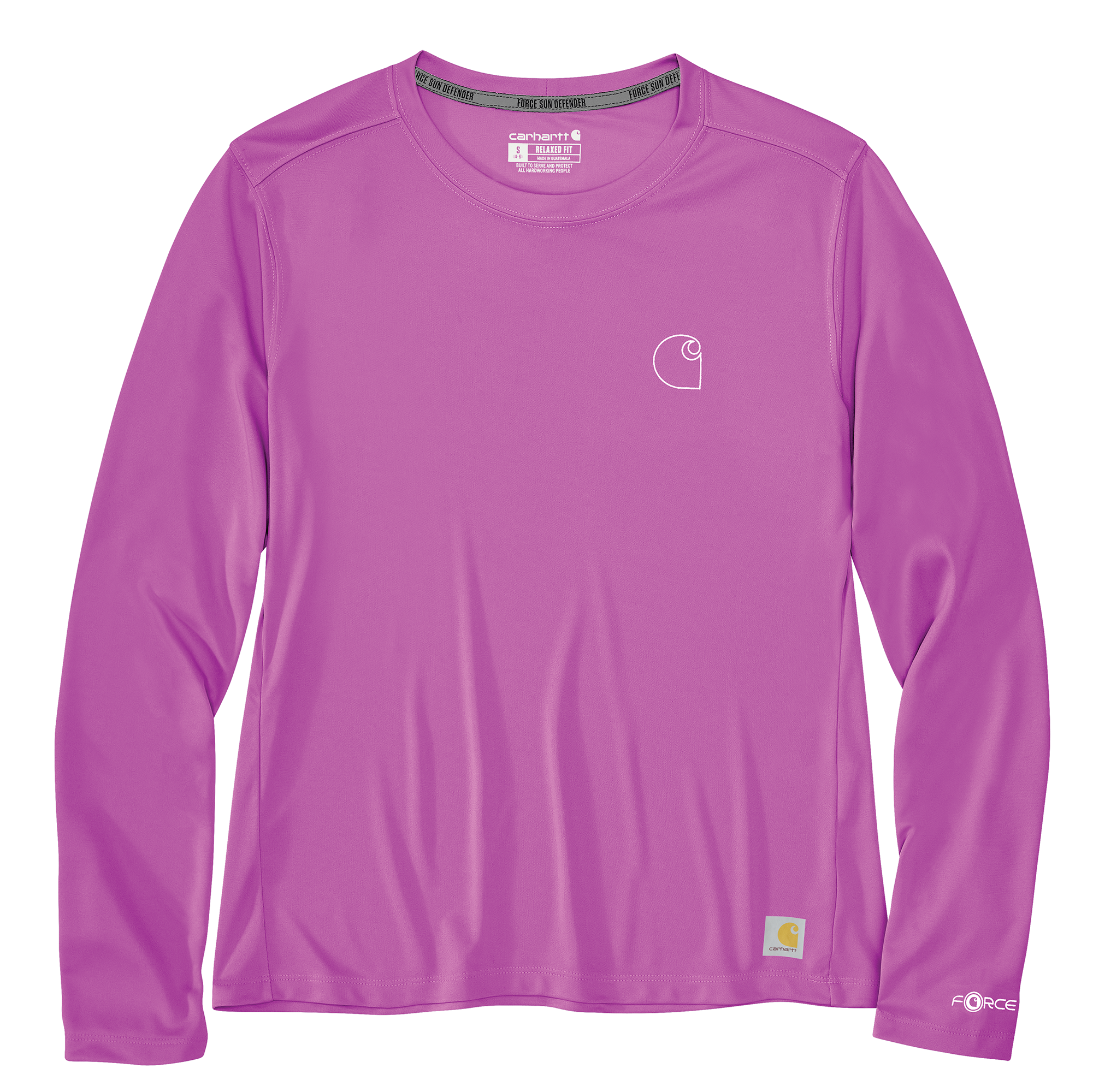 Carhartt Women's Force Sun Defender Relaxed Long-Sleeve Logo T-Shirt