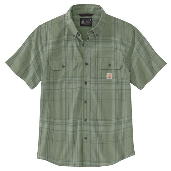 Carhartt Men's Loose Fit Midweight Short-Sleeve Plaid Shirt