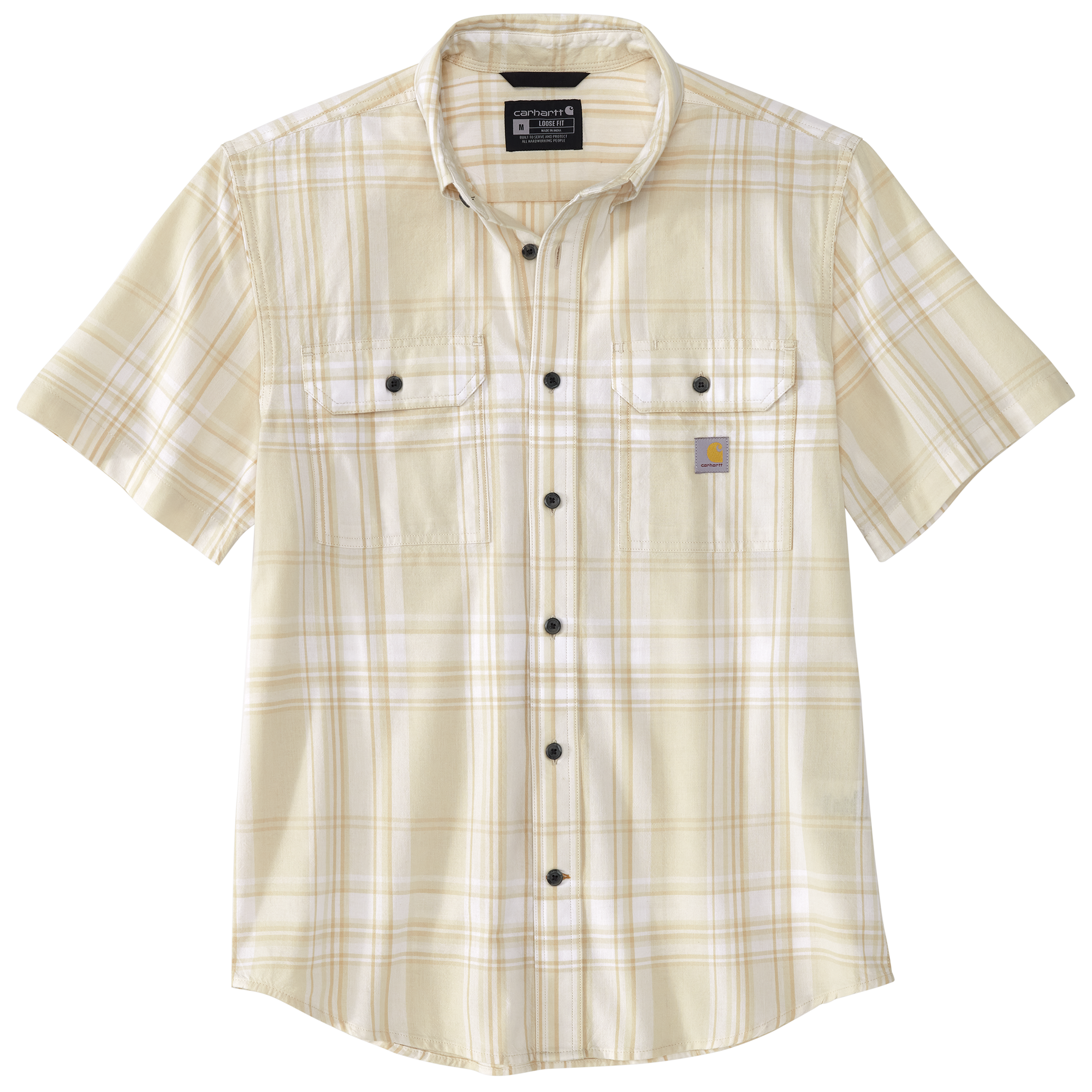 Carhartt Men's Loose Fit Midweight Short-Sleeve Plaid Shirt
