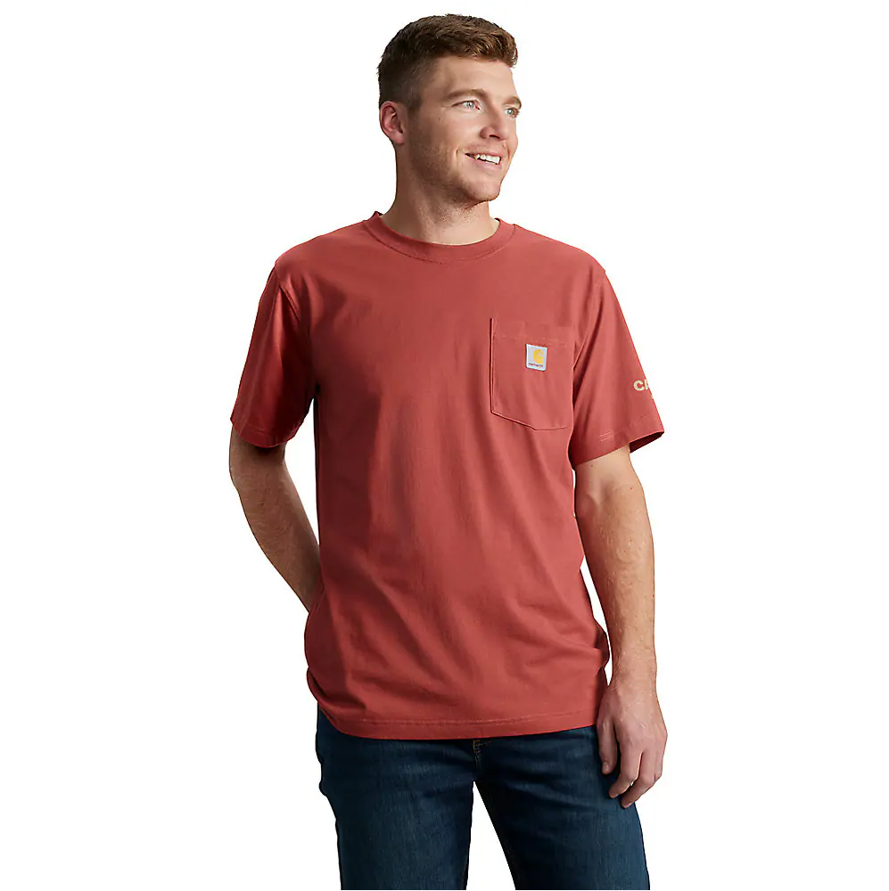 Carhartt Men's Relaxed Fit Lightweight Pocket Railroad Graphic T-Shirt