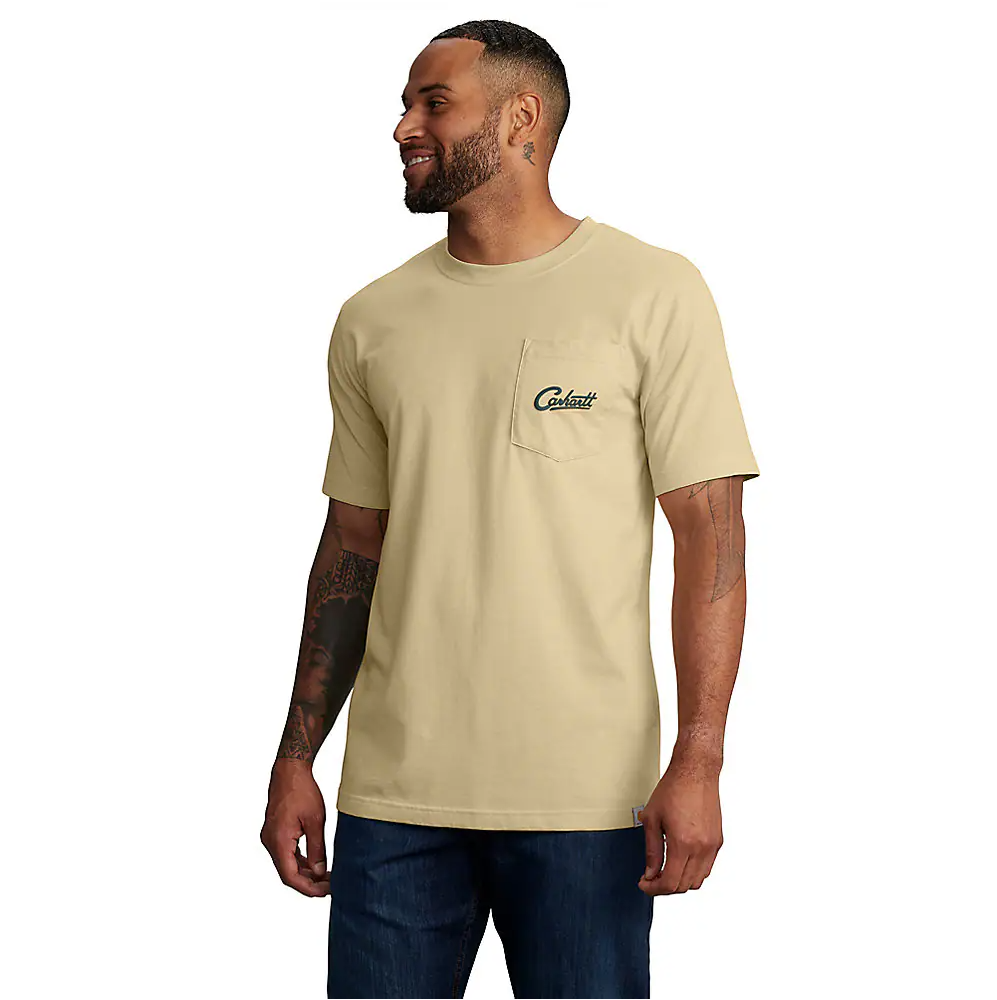 Carhartt Men's Relaxed Fit Lightweight Short-Sleeve Pocket Dog Graphic T-Shirt