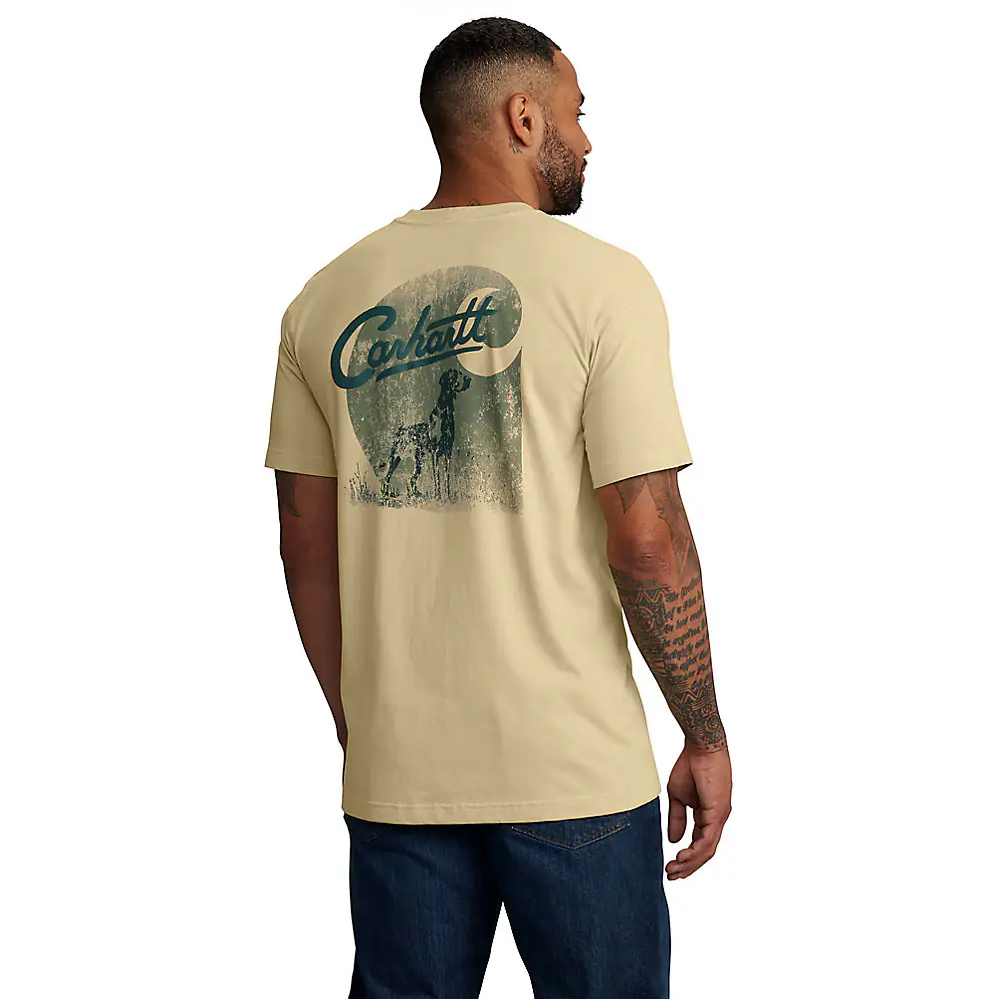 Carhartt Men's Relaxed Fit Lightweight Short-Sleeve Pocket Dog Graphic T-Shirt