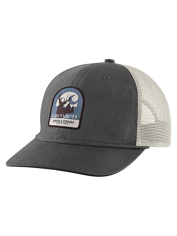 Carhartt Canvas Mesh-Back Deer Patch Cap display picture 1