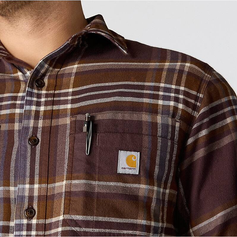 Carhartt Men's Rugged Flex Relaxed Fit Midweight Flannel Long-Sleeve Shirt