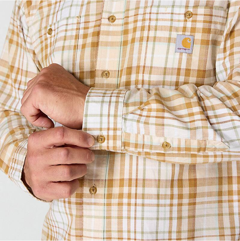 Carhartt Men's Rugged Flex Relaxed Fit Lightweight Long-Sleeve Plaid Shirt