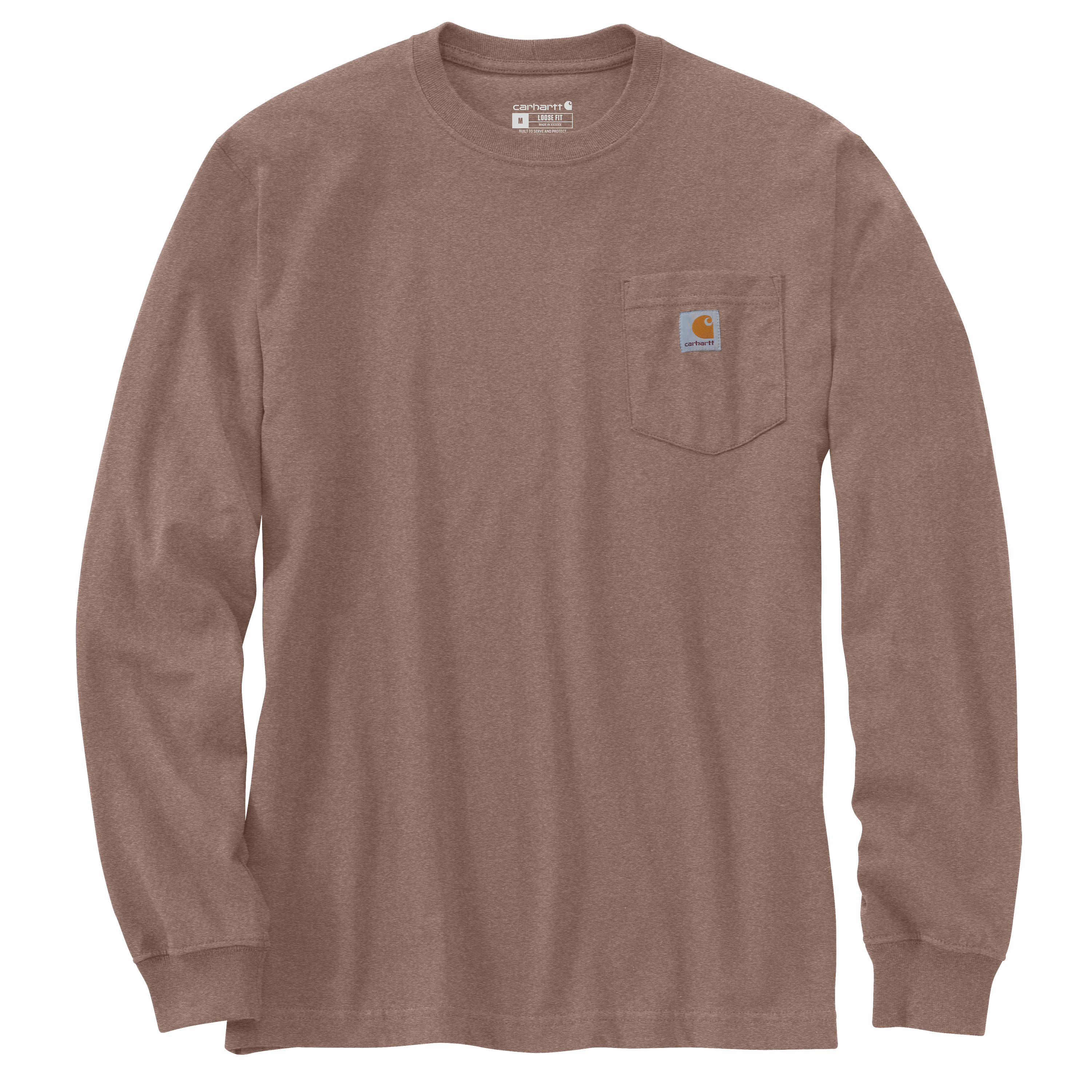 Carhartt Men's Loose Fit Heavyweight Long-Sleeve Pocket Deer Graphic T-Shirt