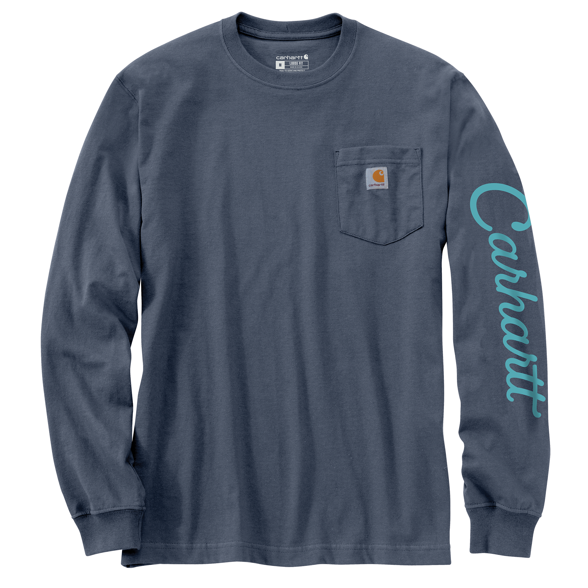 Carhartt Men's Loose Fit Heavyweight Long-Sleeve Pocket Dog Graphic T-Shirt
