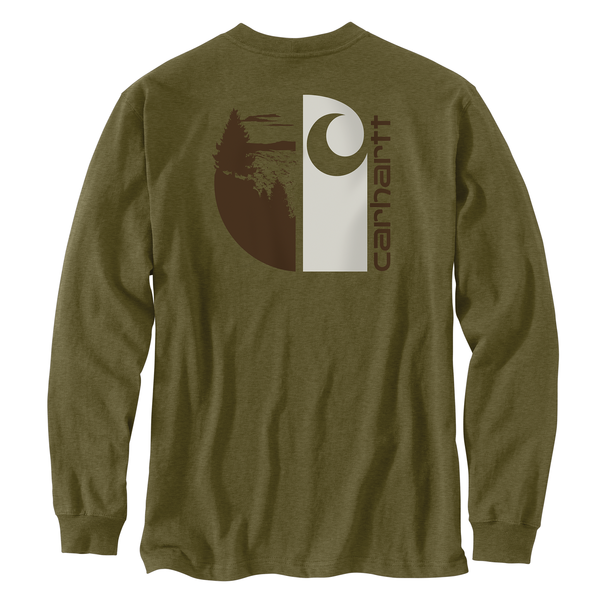 Carhartt Men's Loose Fit Heavyweight Long-Sleeve Pocket Outdoor Graphic T