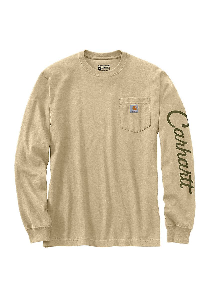 Carhartt Men's Loose Fit Heavyweight Long-Sleeve Pocket Duck Graphic T-Shirt