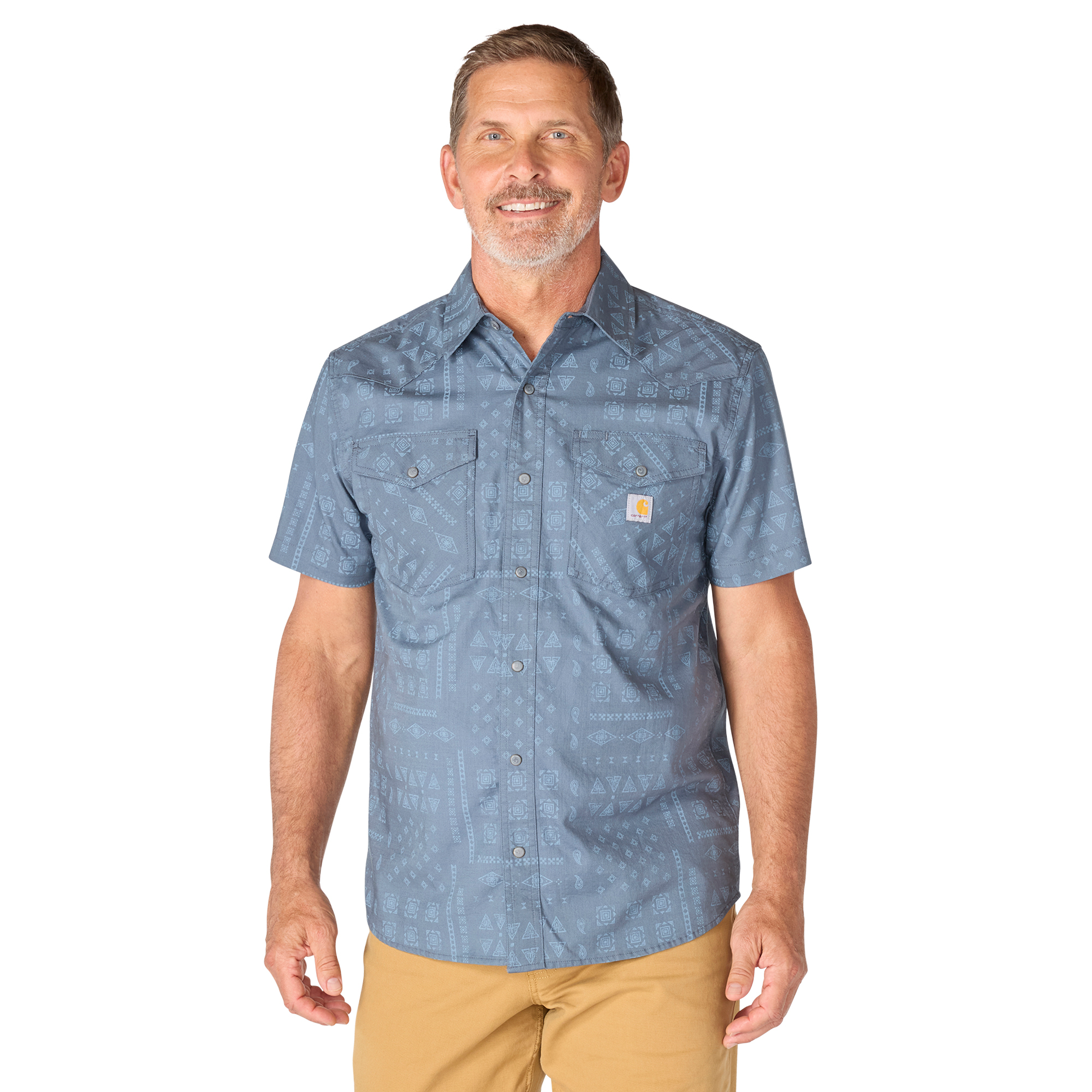 Carhartt Men's Montana Bozeman Relaxed Fit Short-Sleeve Plaid Shirt