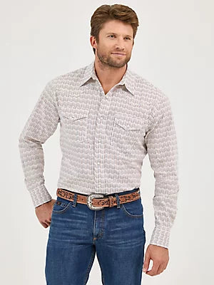 Wrangler Men's 20X Competition Advanced Comfort Long Sleeve Two Pocket Western Snap Shirt