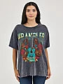 Wrangler Women's Acid Wash Graphic Oversized T-Shirt