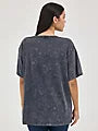 Wrangler Women's Acid Wash Graphic Oversized T-Shirt