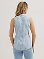 Wrangler Women's Retro Stripe Slim Western Snap Tank