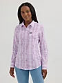 Wrangler Women's Retro Stripe Slim Western Snap Shirt
