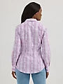 Wrangler Women's Retro Stripe Slim Western Snap Shirt