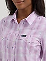 Wrangler Women's Retro Stripe Slim Western Snap Shirt