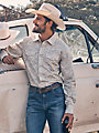 Wrangler Men's Retro Premium Long Sleeve Western Snap Printed Shirt