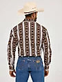 Wrangler Men's Checotah Long Sleeve Western Snap Printed Shirt
