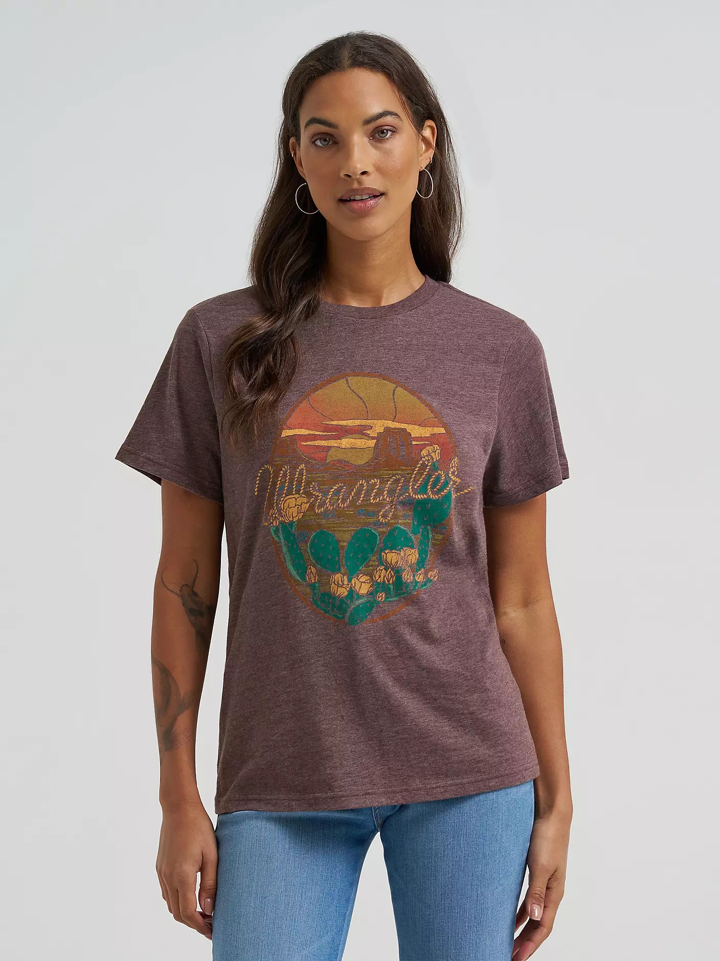 Wrangler Women's Cactus Floral Reg Fit Tee