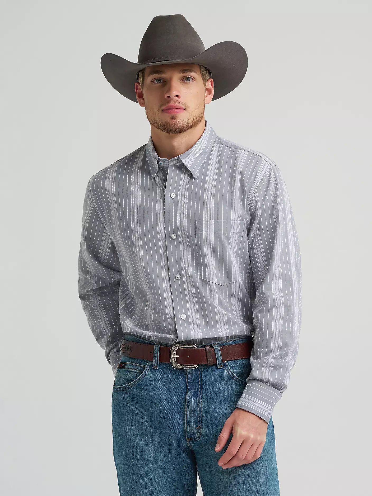 Wrangler Men's Cody Johnson One Pocket Button Down Shirt